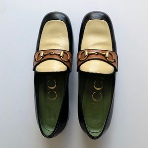 gucci calfskin horsebit platform loafers